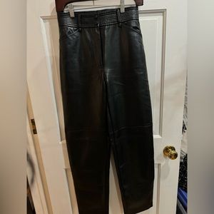 Black Wilfred Leather Pants